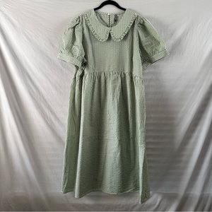 ASOS Puff Sleeve Midi Smock Dress